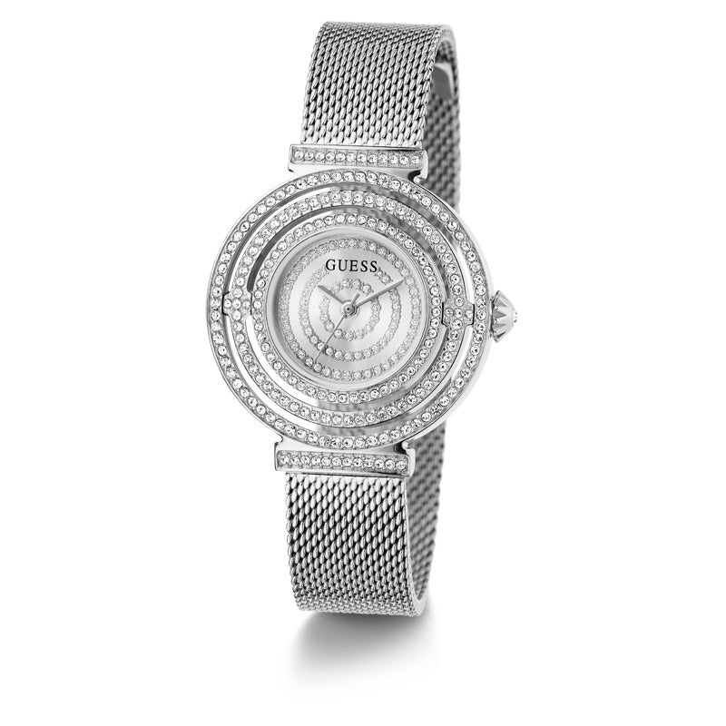 Guess Women's Quartz Watch, Silver Dial - GWC-0180