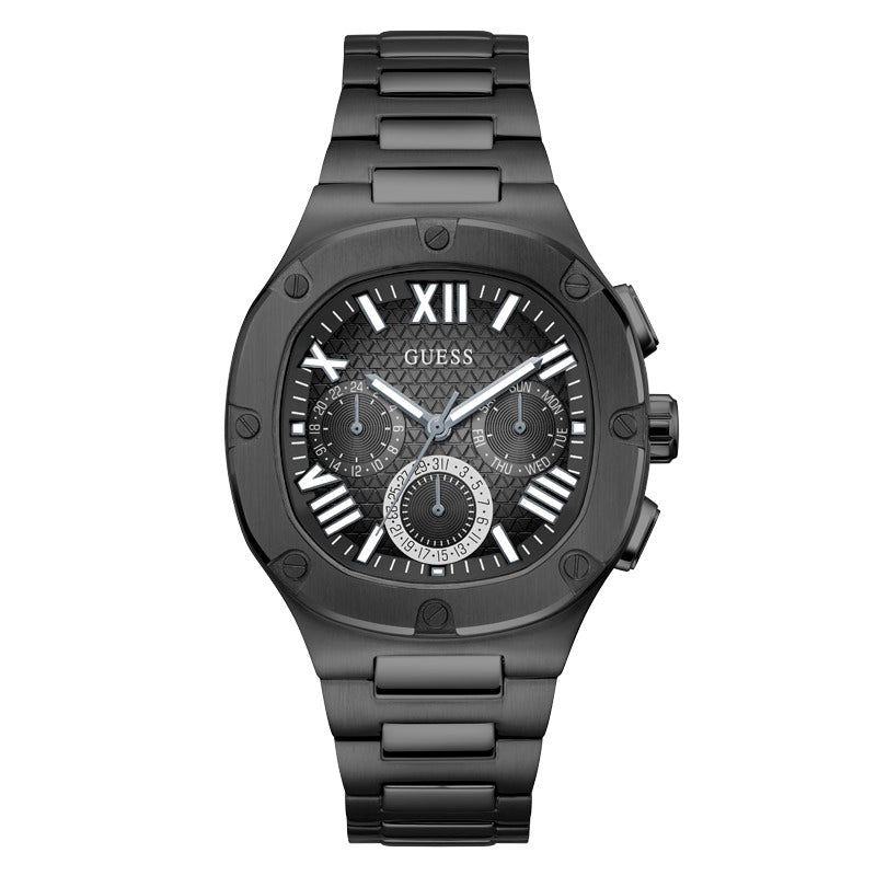 Guess Men's Quartz Black Dial Watch - GWC-0187