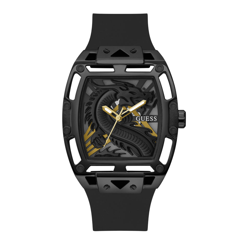 ساعة جيس الرجالية بحركة كوارتز ولون مينا أسود - GWC-0249