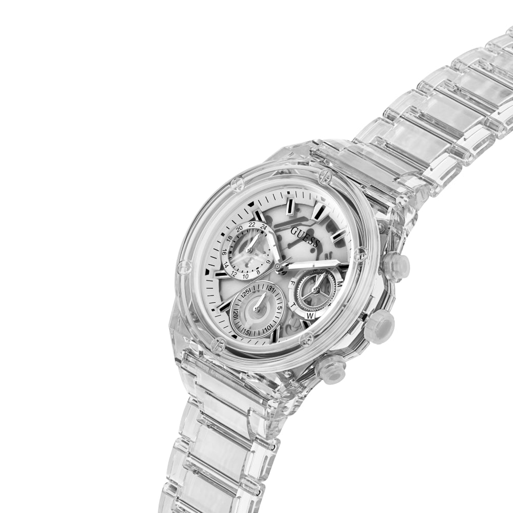 Guess Women's Quartz Watch with Silver Dial - GWC-0250
