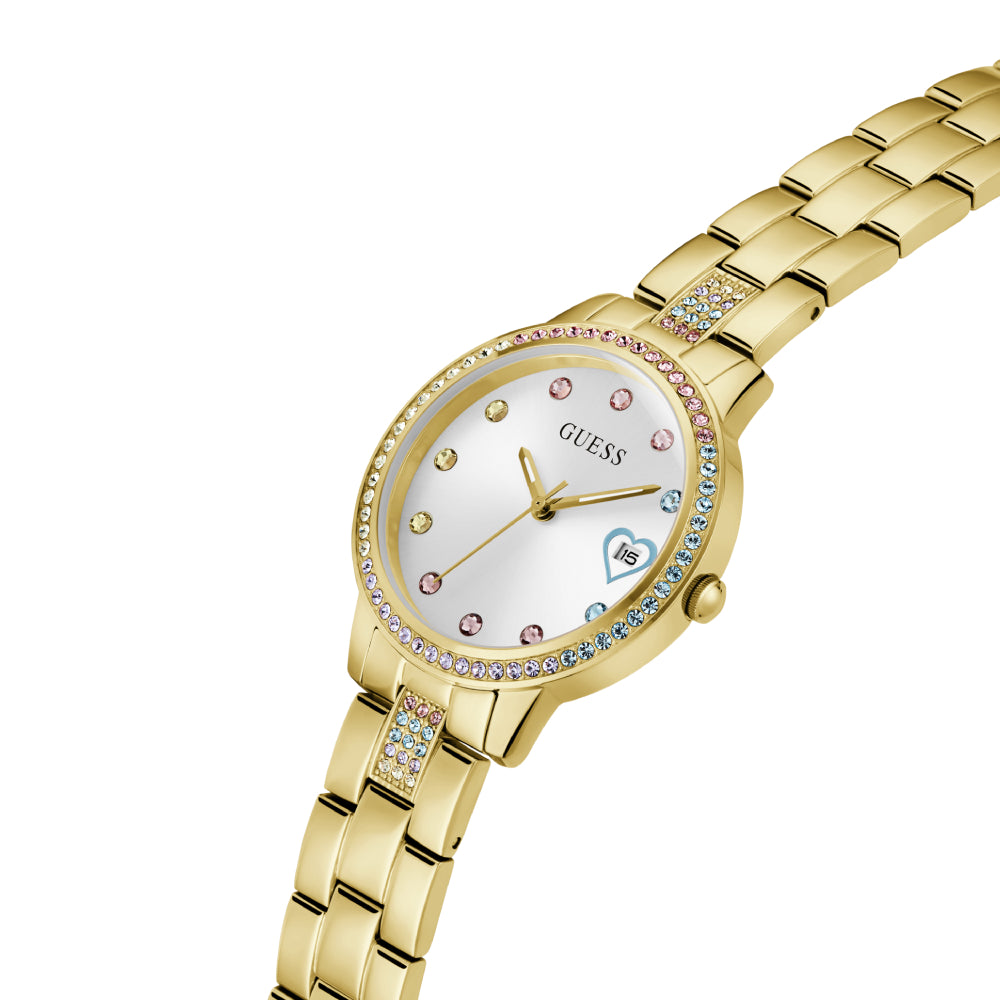 Guess Women's Quartz Watch with White Dial - GWC-0257
