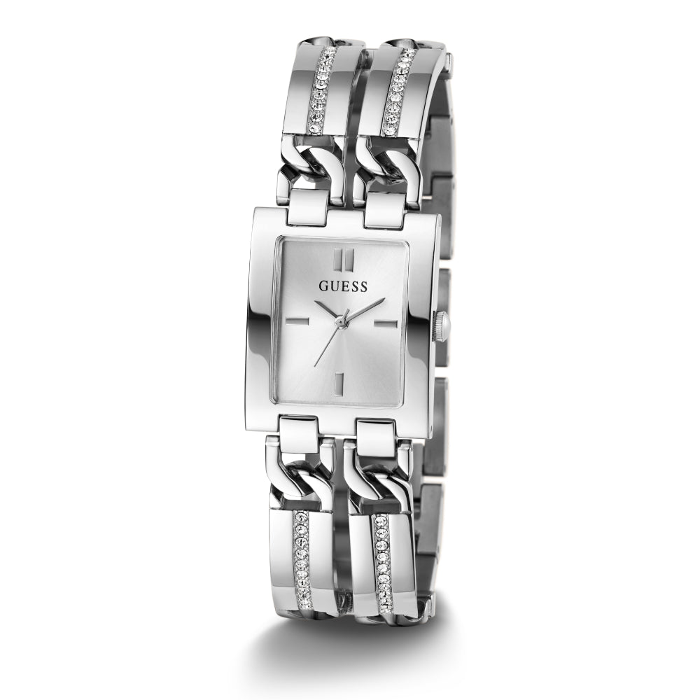 Guess Women's Quartz Watch with Silver Dial - GWC-0275