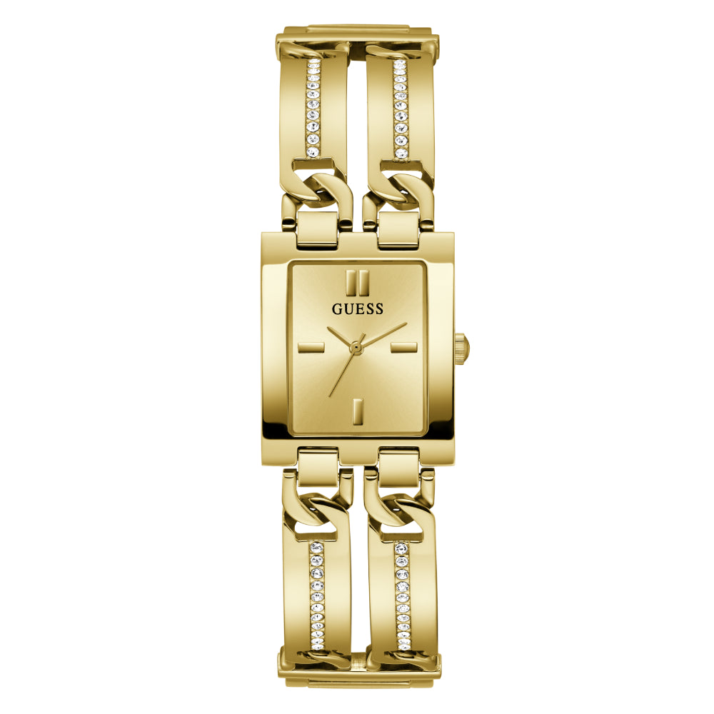 Guess Women's Quartz Watch with Gold Dial - GWC-0276