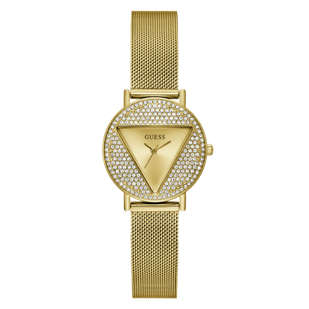 Guess Women's Quartz Watch with Gold Dial - GWC-0279