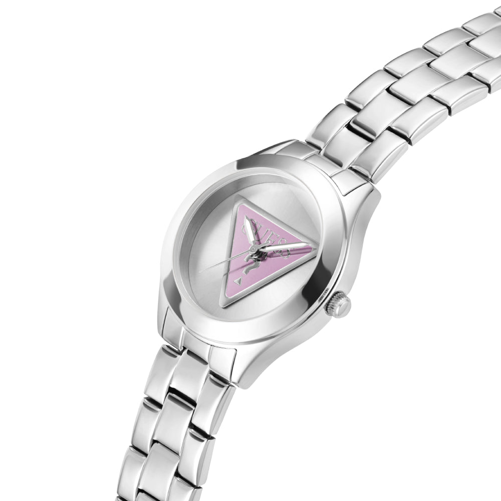 Guess Women's Quartz Watch with Silver Dial - GWC-0280