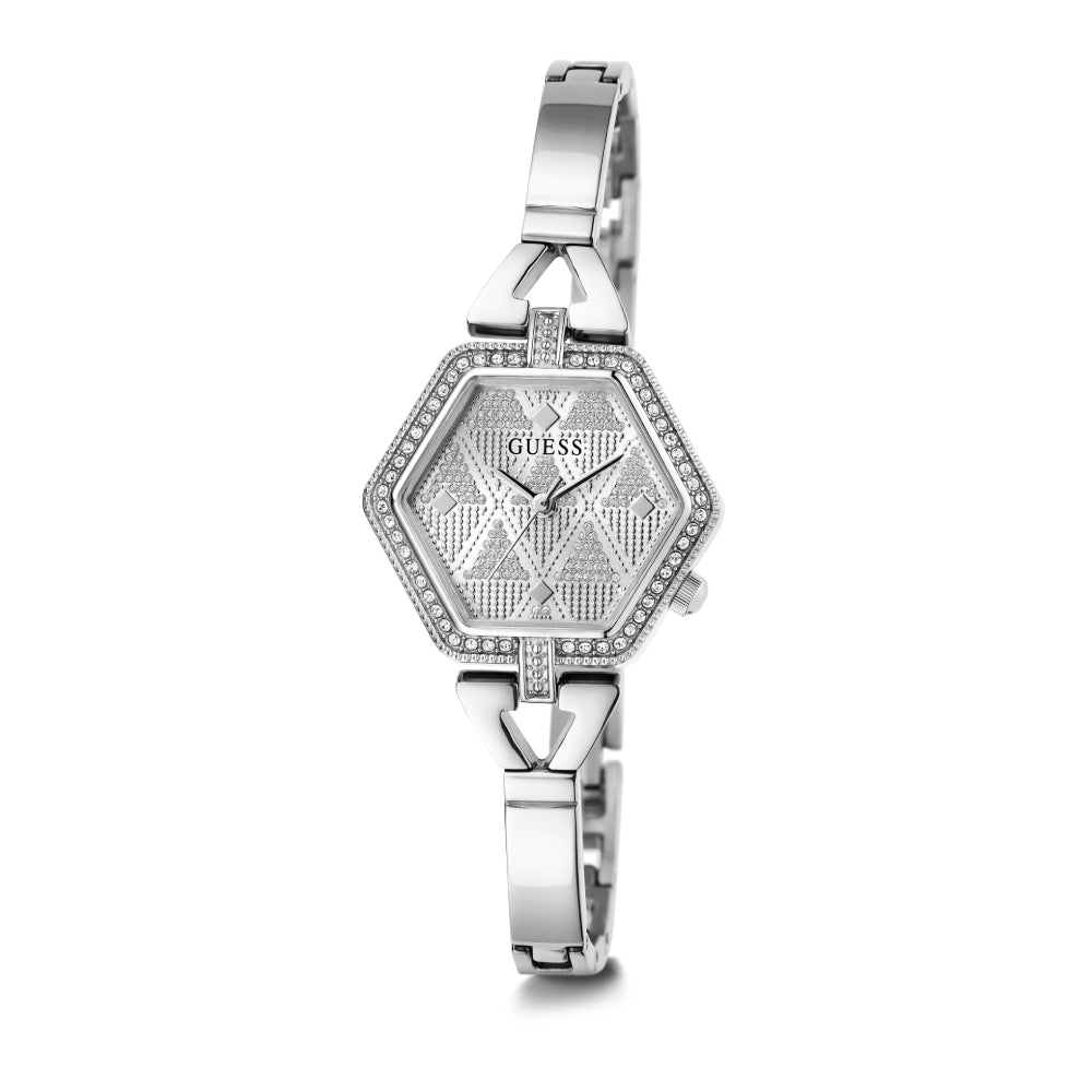 Guess Women's Quartz Watch with Silver Dial - GWC-0286