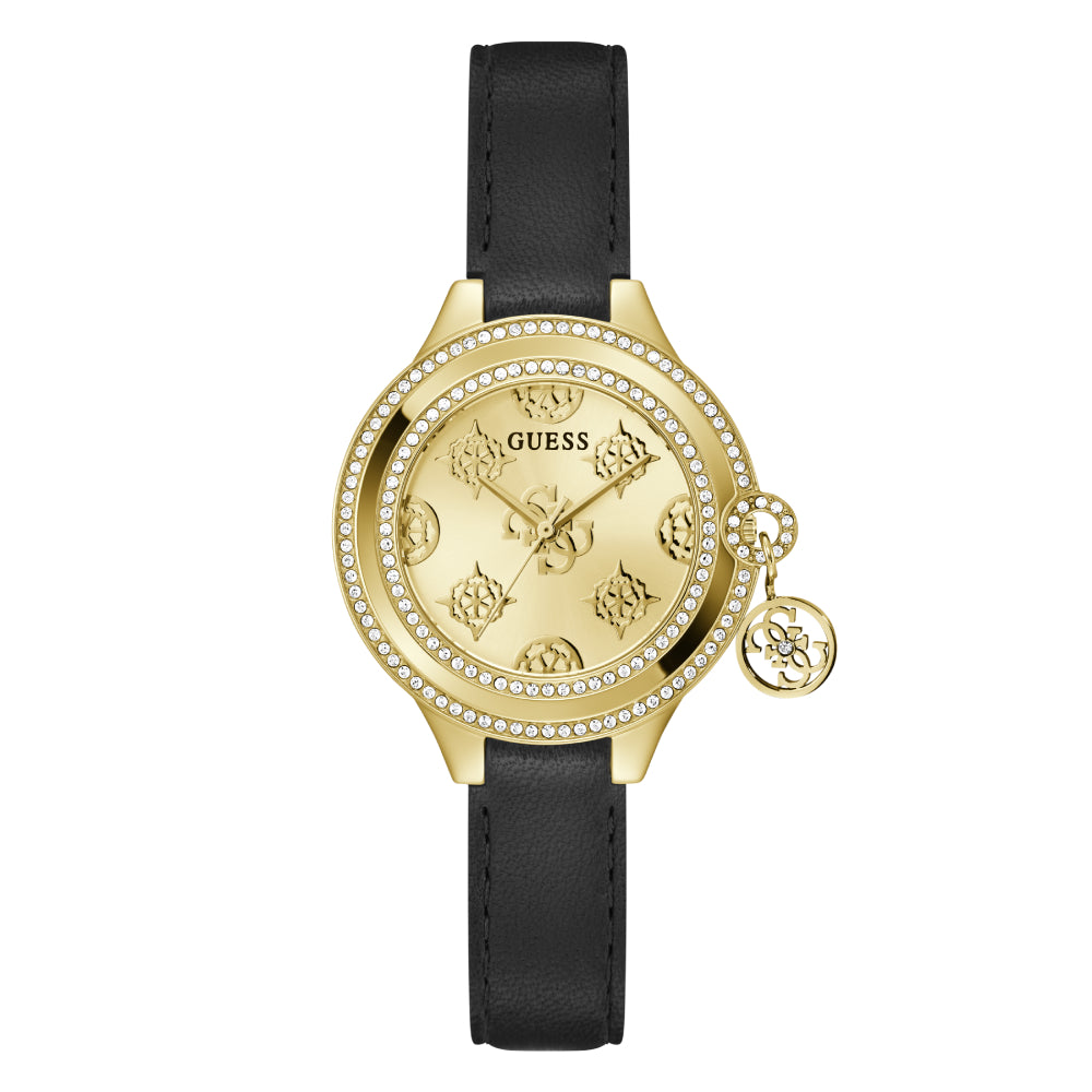 Guess Women's Quartz Watch with Gold Dial - GWC-0292