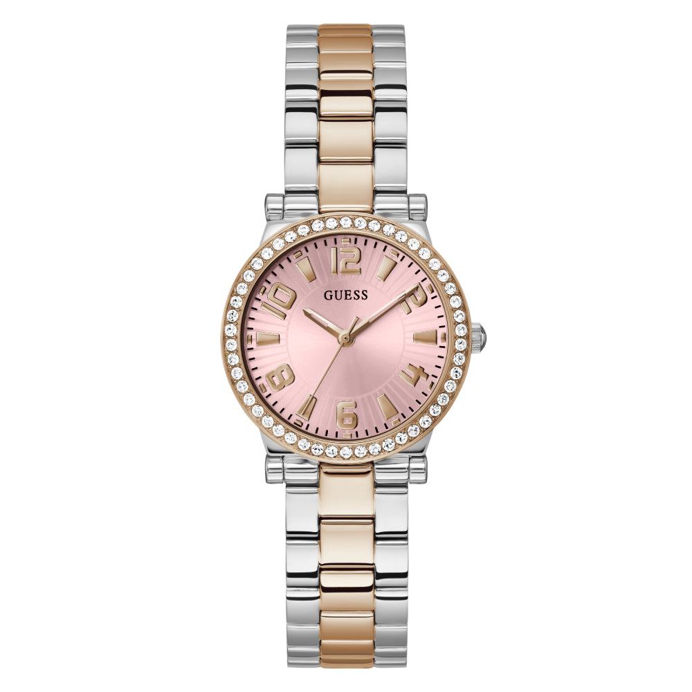 Guess Women's Quartz Watch with Pink Dial - GWC-0295
