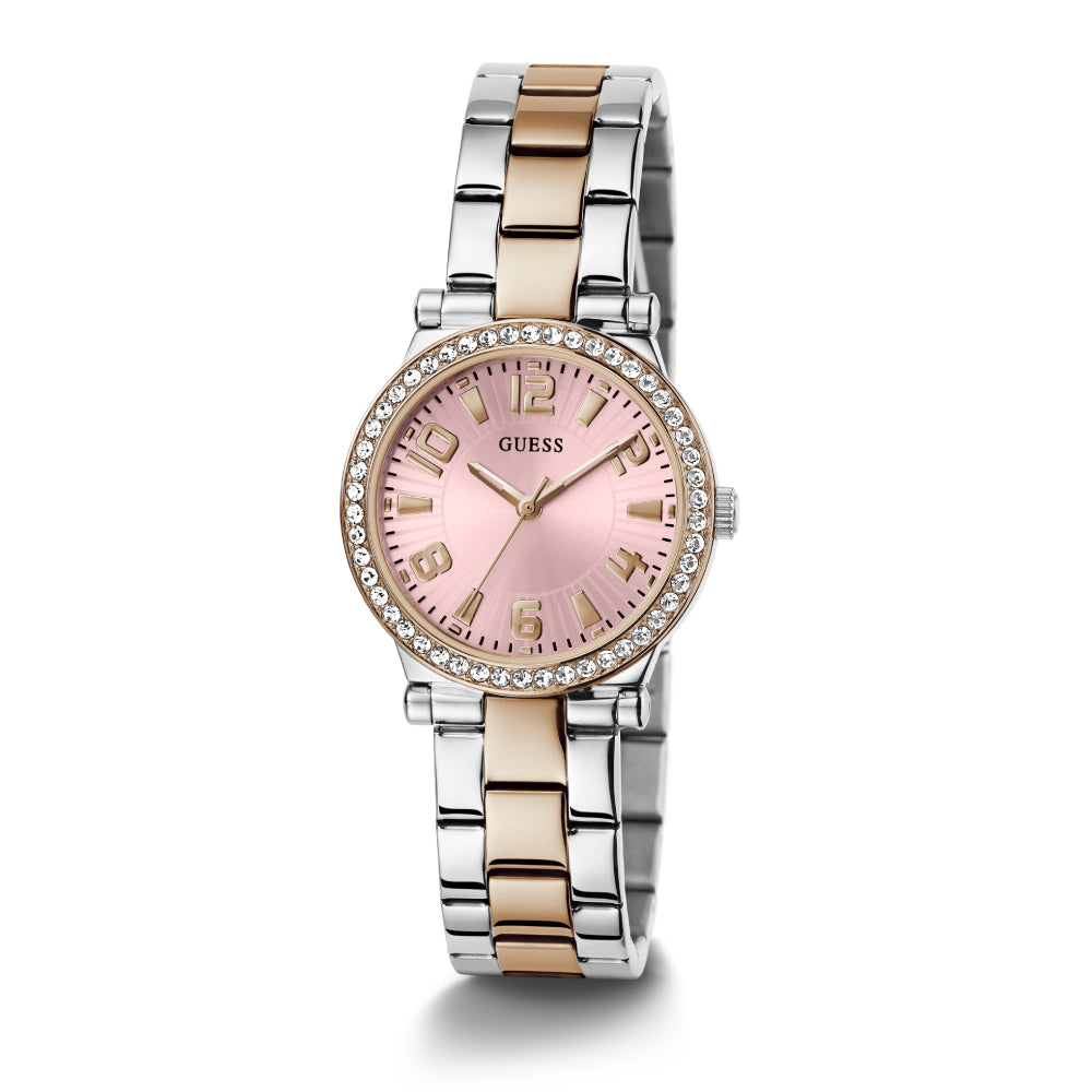 Guess Women's Quartz Watch with Pink Dial - GWC-0295