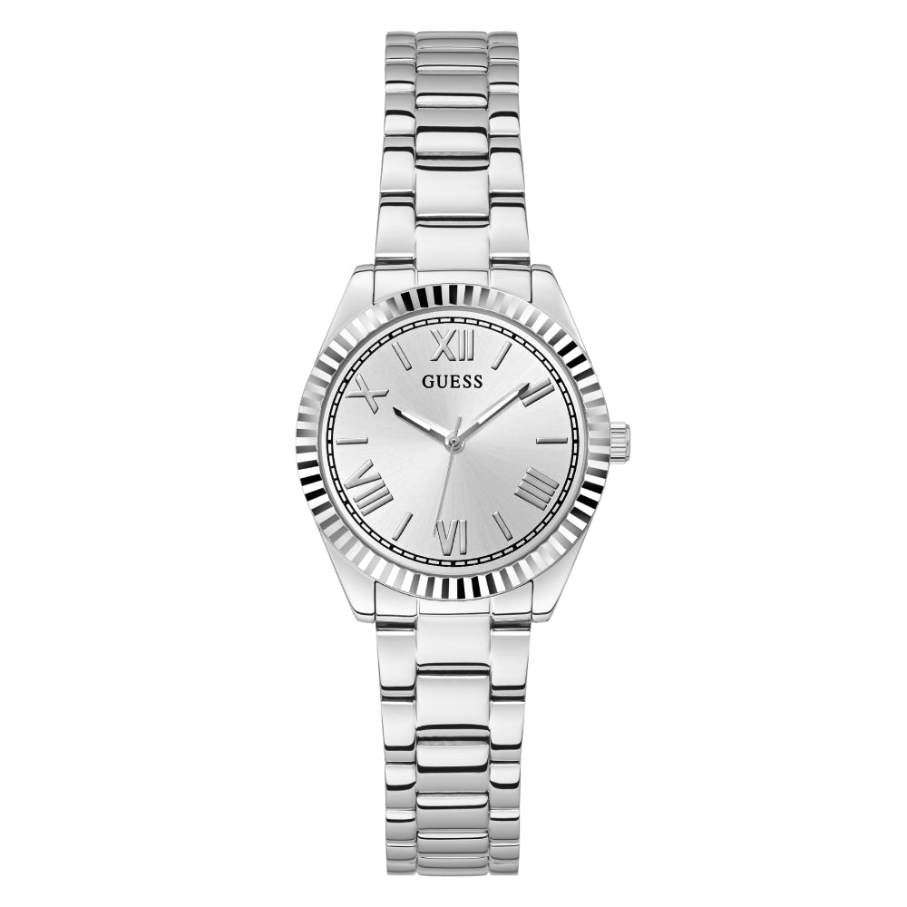 Guess Women's Quartz Watch with Silver Dial - GWC-0296