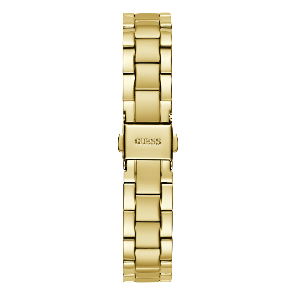 Guess Women's Quartz Watch with Gold Dial - GWC-0297