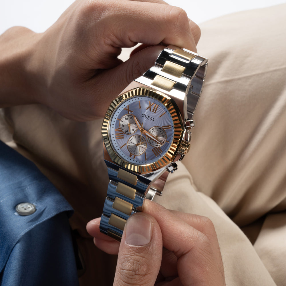 Guess Men's Quartz Watch with Blue Dial - GWC-0305