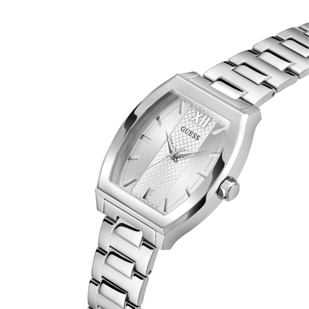 Guess Men's Quartz Watch with Silver Dial - GWC-0307