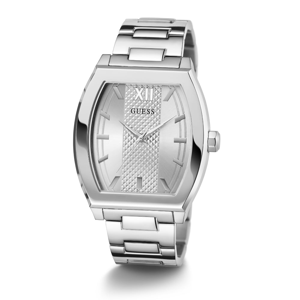 Guess Men's Quartz Watch with Silver Dial - GWC-0307