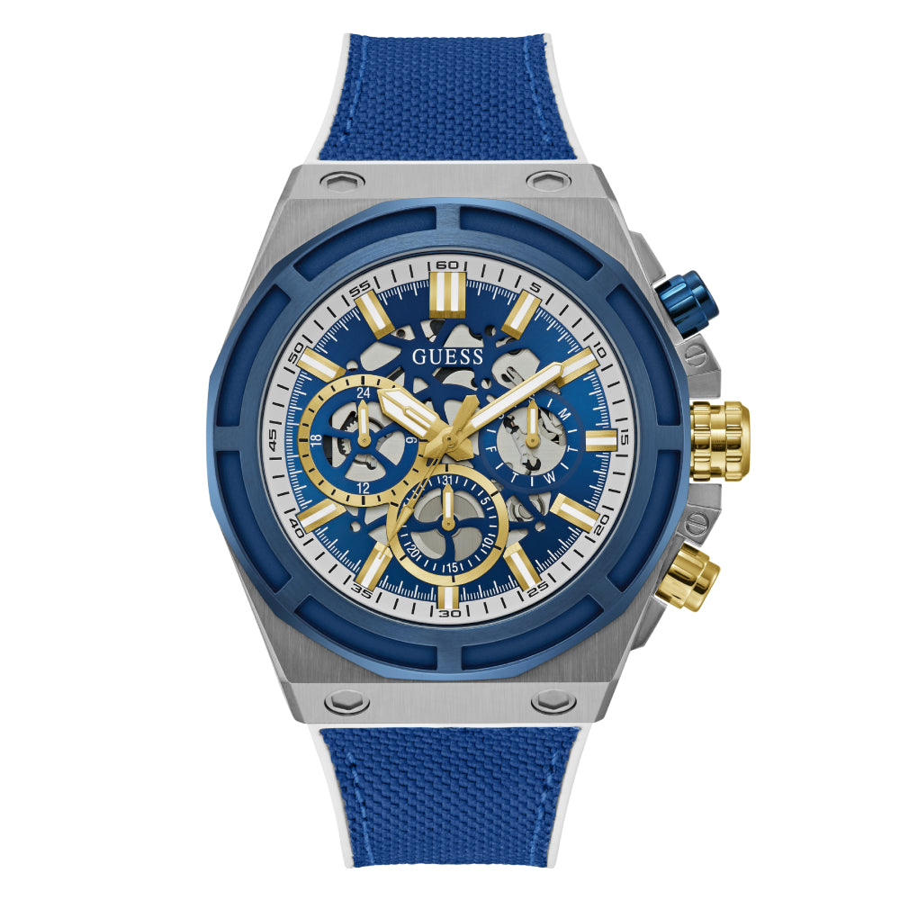 Guess Men's Quartz Watch with Blue Dial - GWC-0311