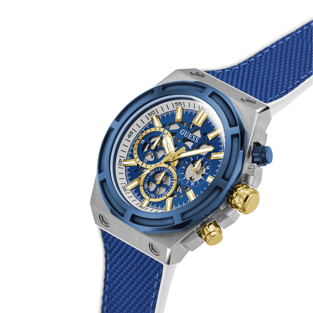 Guess Men's Quartz Watch with Blue Dial - GWC-0311