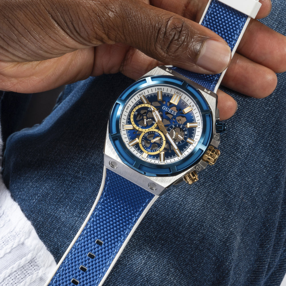 ساعة جيس الرجالية بحركة كوارتز ولون مينا أزرق - GWC-0311