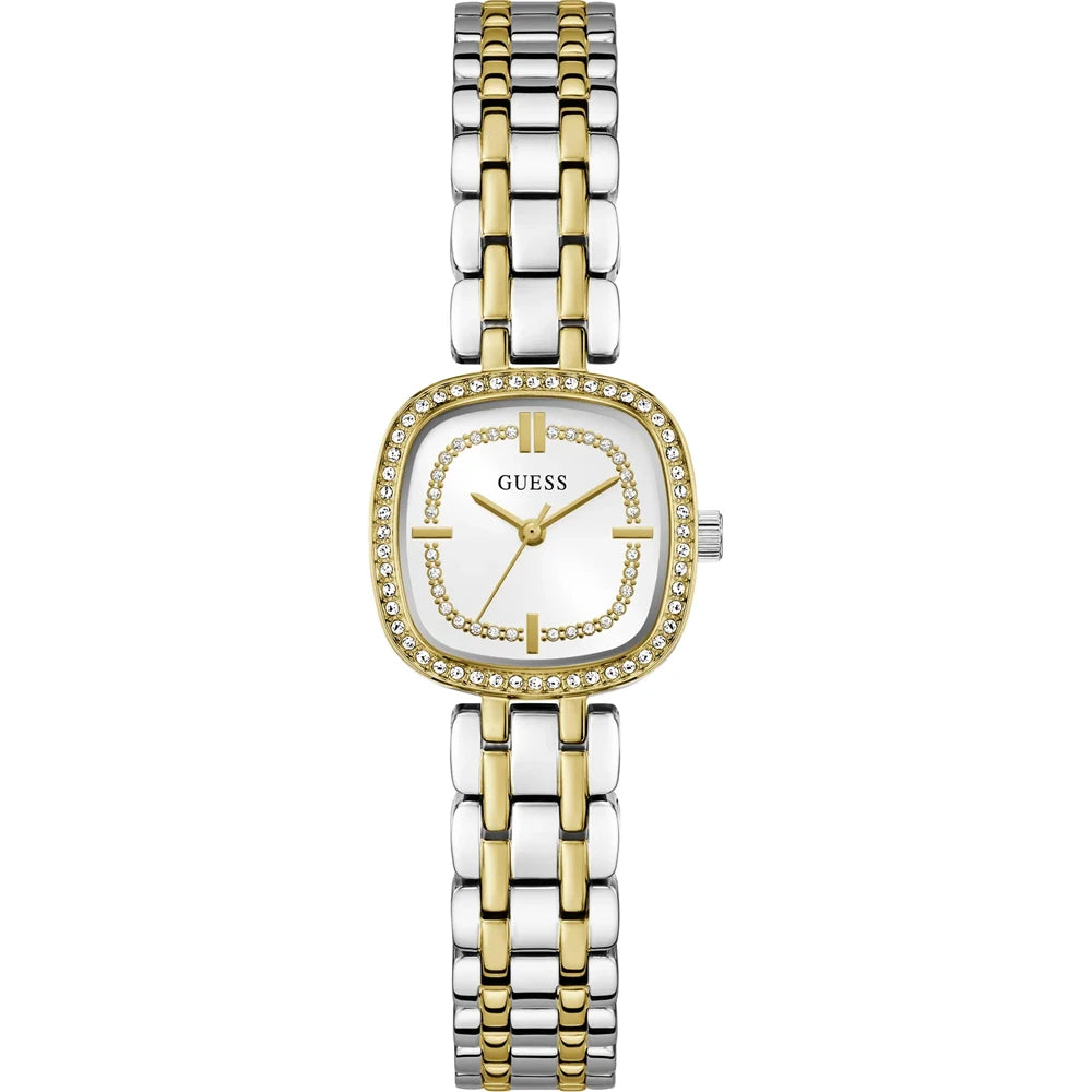 Women's Guess watch with quartz movement and silver dial - GWC-0405
