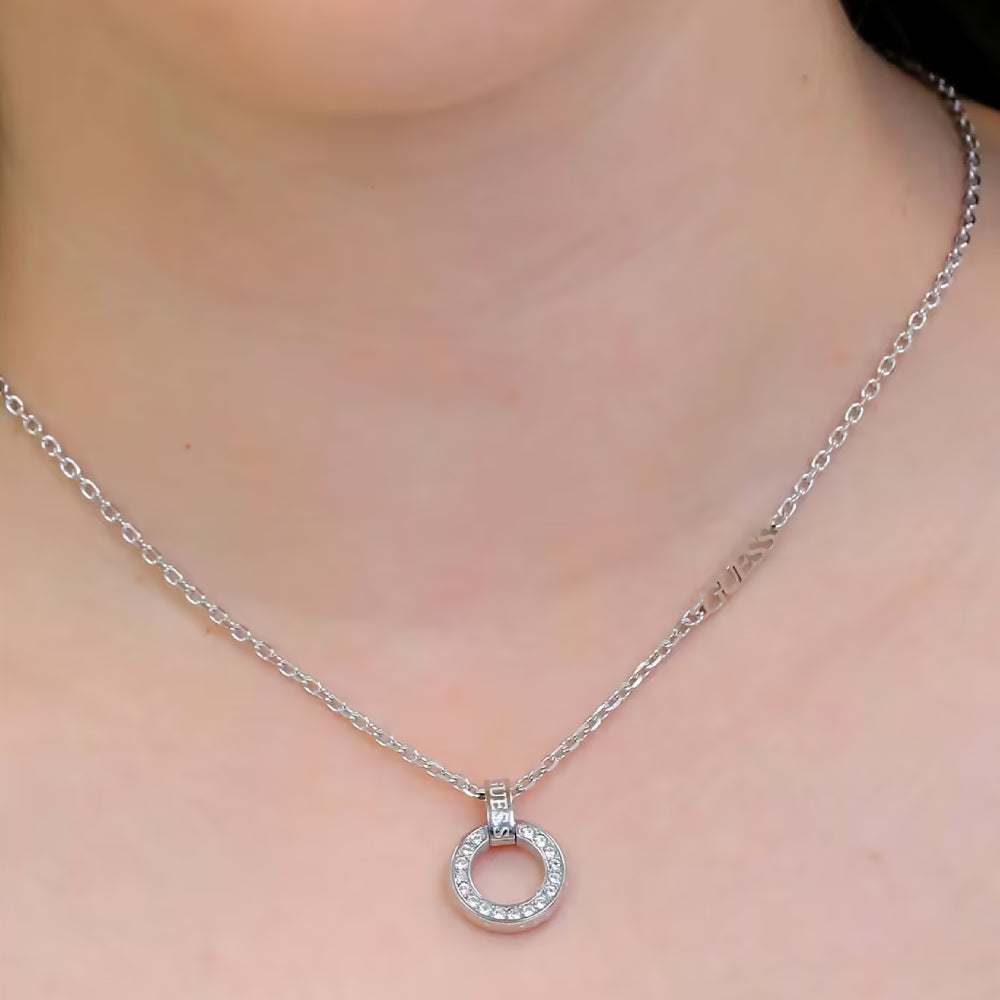 Guess Silver Necklace for Women - GWCNL-0038(S)