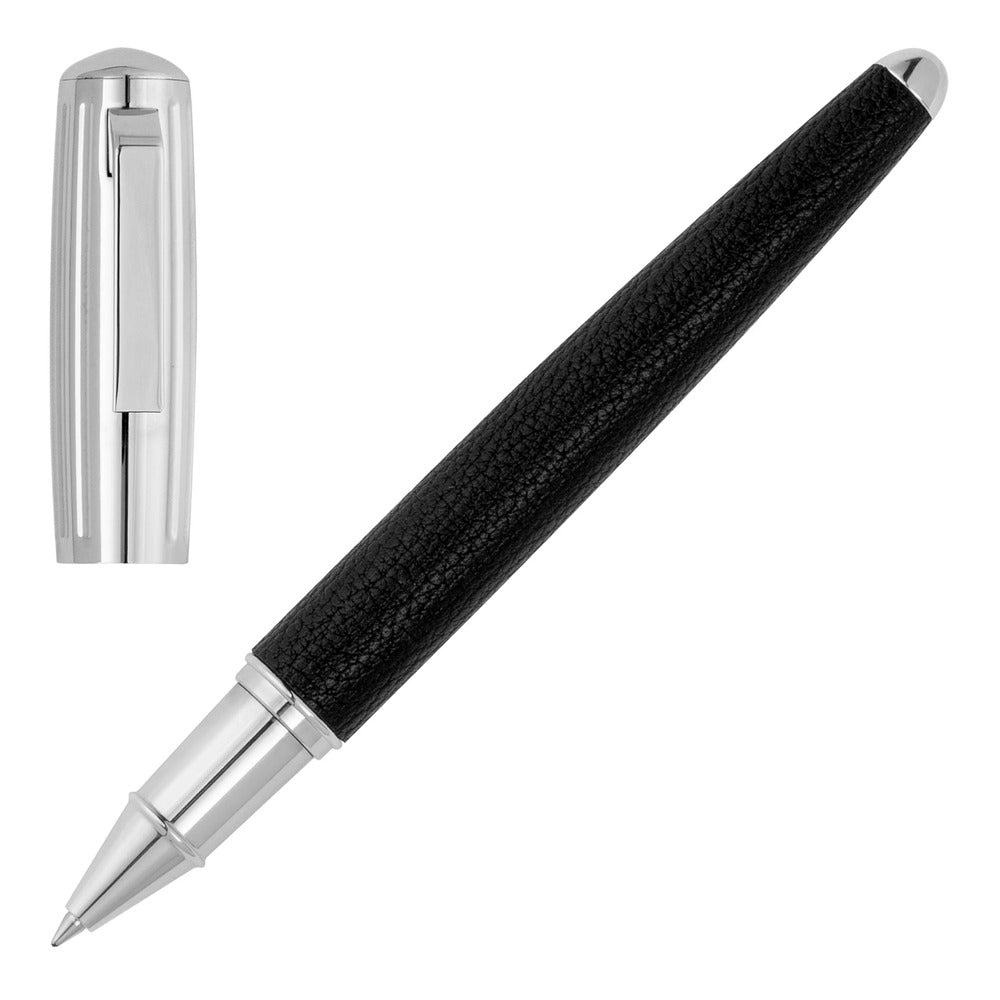 Hugo Boss Black and Silver Rollerball Pen - HBPEN-0057