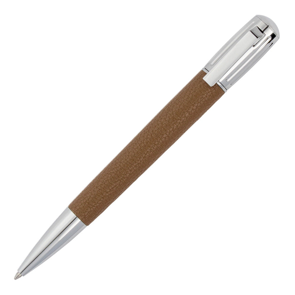 قلم بولبوينت باللون البني وفضي من هوغو بوس - HBPEN-0059