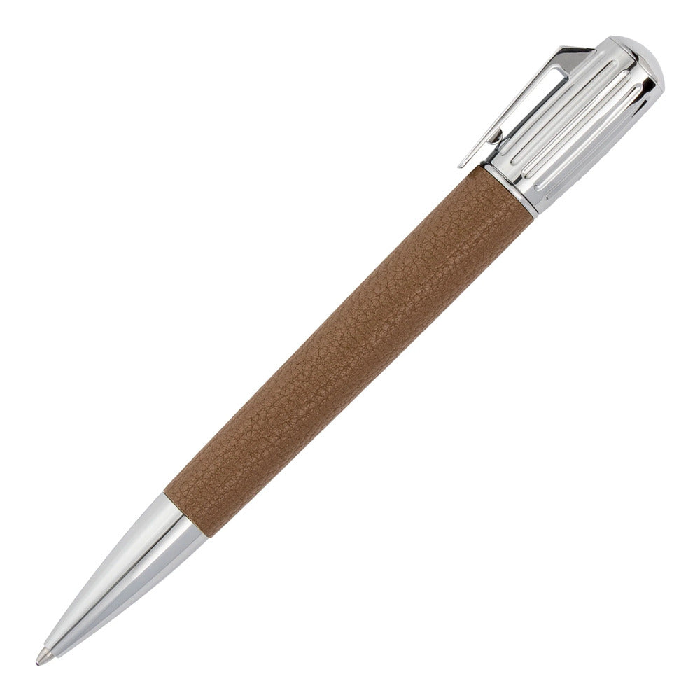 قلم بولبوينت باللون البني وفضي من هوغو بوس - HBPEN-0059
