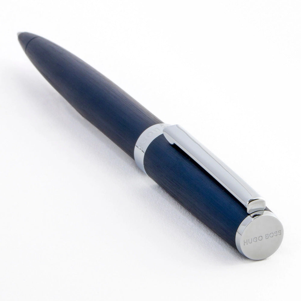 قلم بولبوينت باللون الأزرق وفضي من هوغو بوس - HBPEN-0060