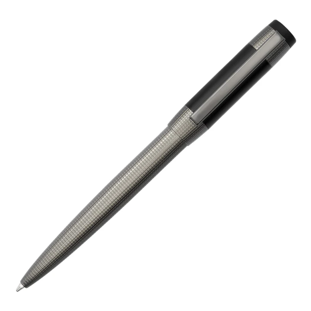 قلم بولبوينت باللون الأسود ورمادي غامق من هوغو بوس - HBPEN-0076