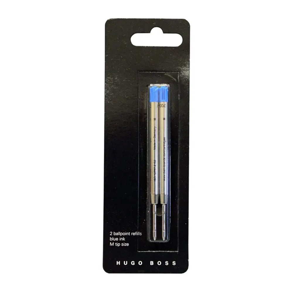 Hugo Boss Ballpoint Pen Refill Pack with Blue Ink - HBREFILL-0001(Blue) 2PCS