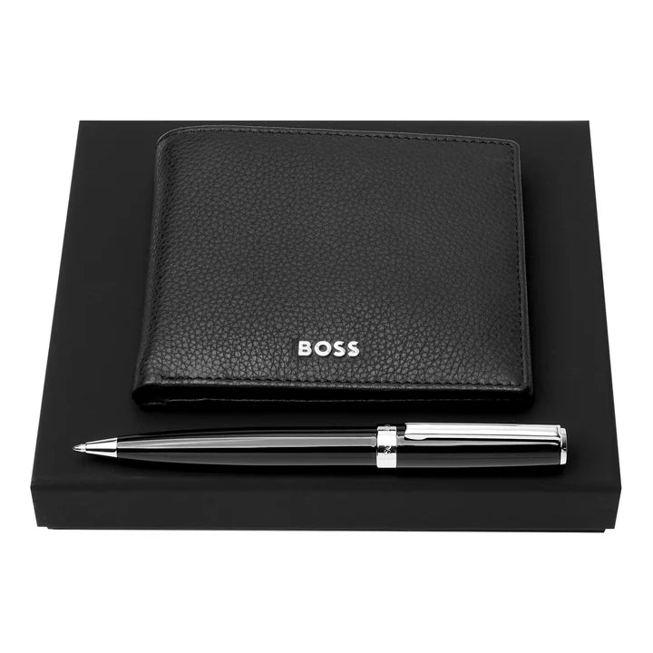 Hugo Boss Black Ballpoint Pen with Black, Transparent and Silver Case ...