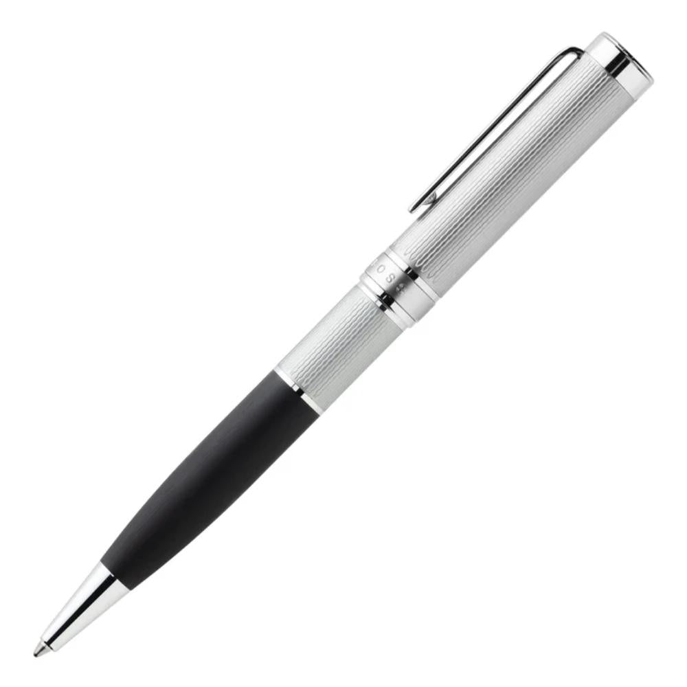 قلم هوغو بوس دوال بال بوينت كروم/أسود، رمادي باستيل، أسود HBPEN-0108