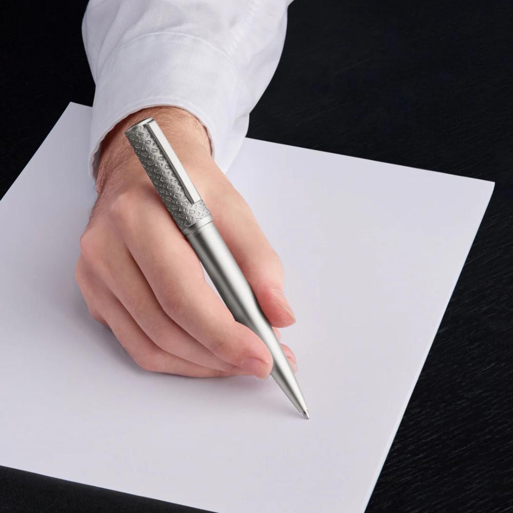 قلم حبر جاف كروم من هوغو بوس، طراز آرتش مونوجرام – HBPEN-0089