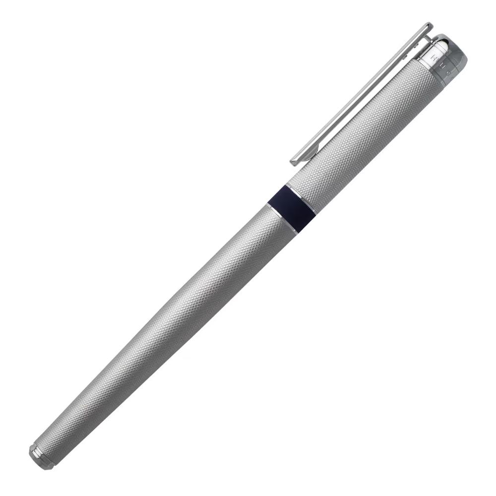 قلم هوغو بوس ساش براس رولربول كروم مع فضي HBPEN-0110