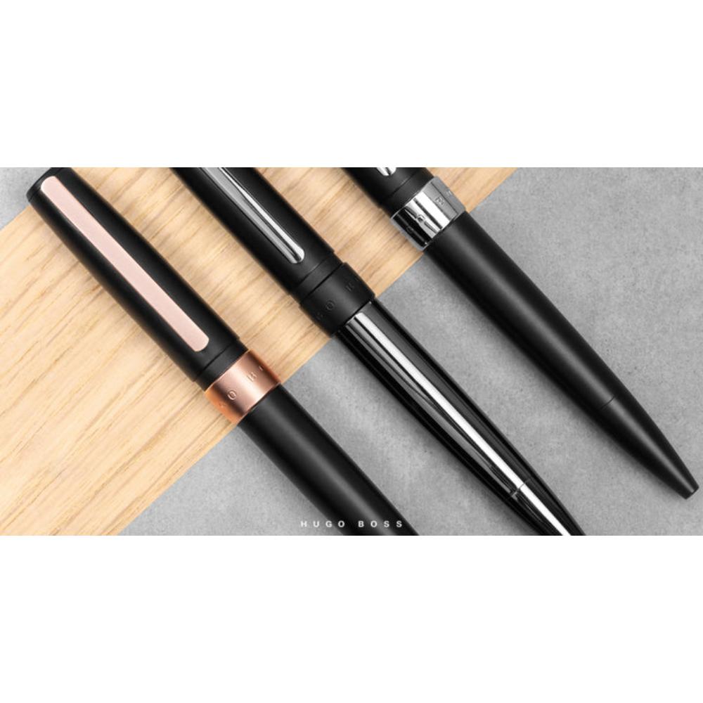 Hugo Boss Halo Chrome Black Ballpoint Pen HBPEN-0113