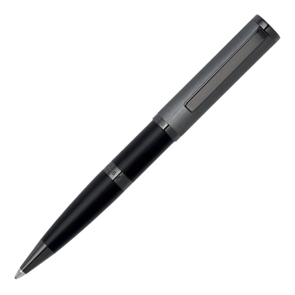 قلم هوغو بوس فورميشن غليم بال بوينت أسود، رمادي داكن HBPEN-0019