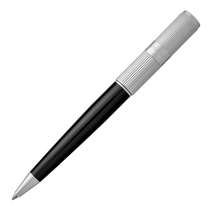 Hugo Boss Grey &amp; Black Ballpoint Pen - HBPEN-0078