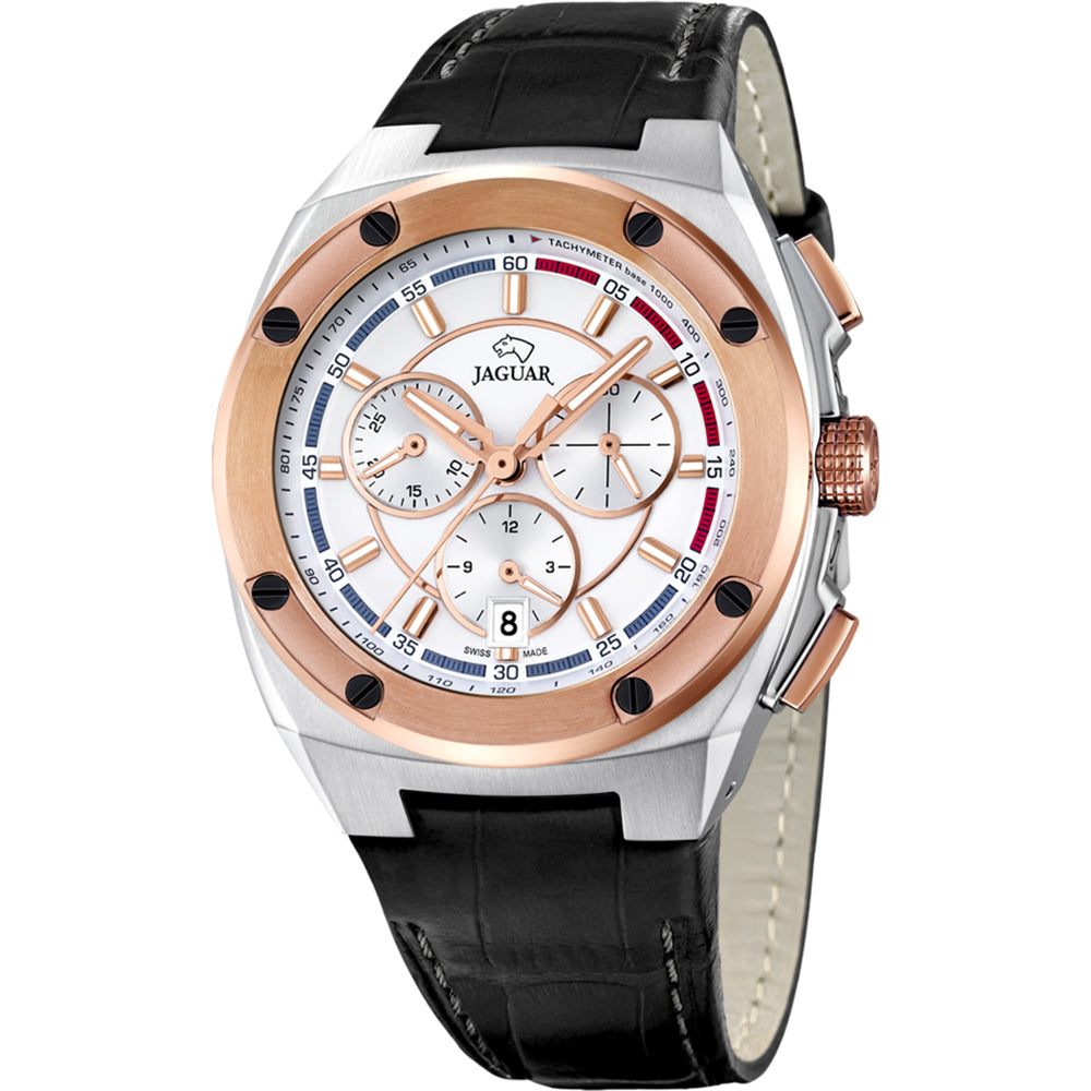 Jaguar Men's Watch, Quartz Movement, Silver Dial - J809/1