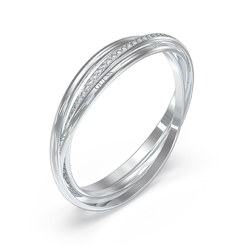 Guess Women's Rhodium-Tone Bracelet - JUBB04072JWRHT/U