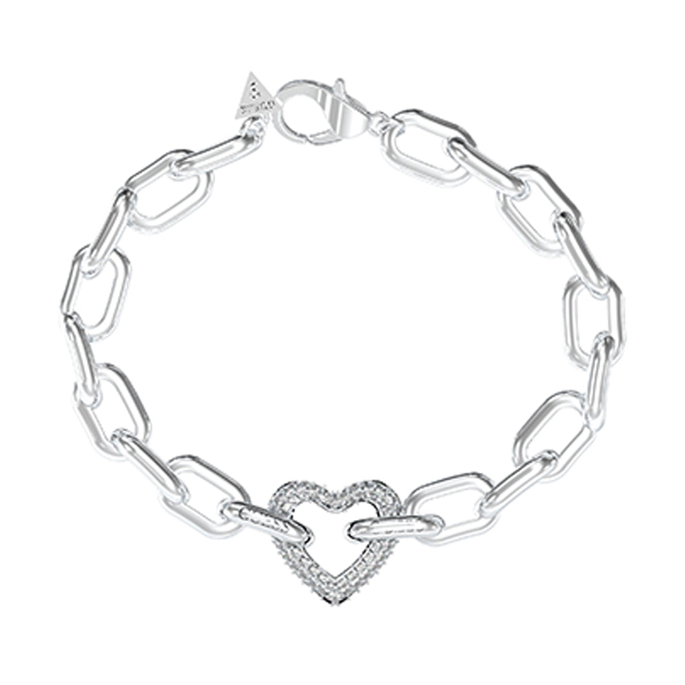 Guess Women's Rhodium-Tone Bracelet - JUBB05016JWRHS