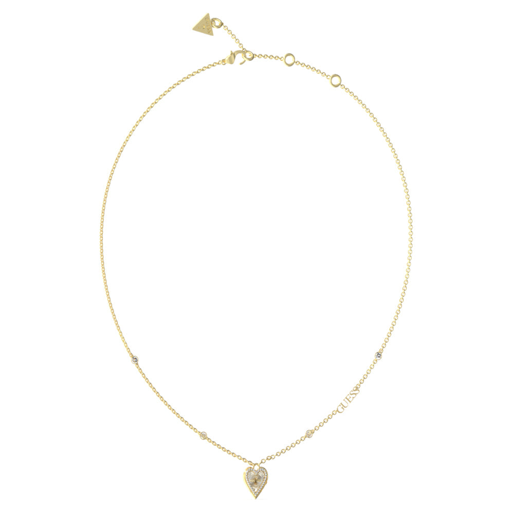 Guess Silver and Gold Necklace for Women - GWCNL-0043(G)