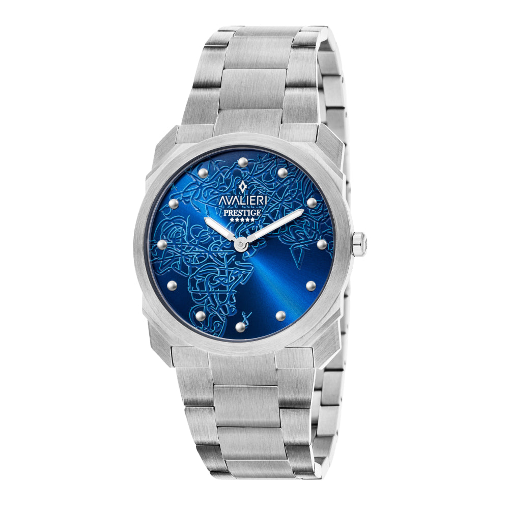 Avalieri Prestige Women's Swiss Quartz Movement Blue Dial Watch - AP-0066