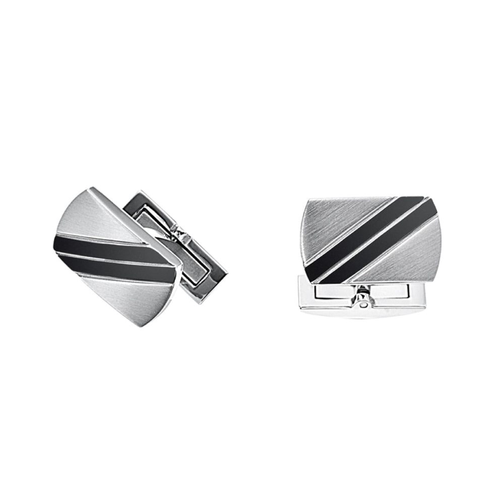 Black and silver cufflinks from Murex - MURCF-0024