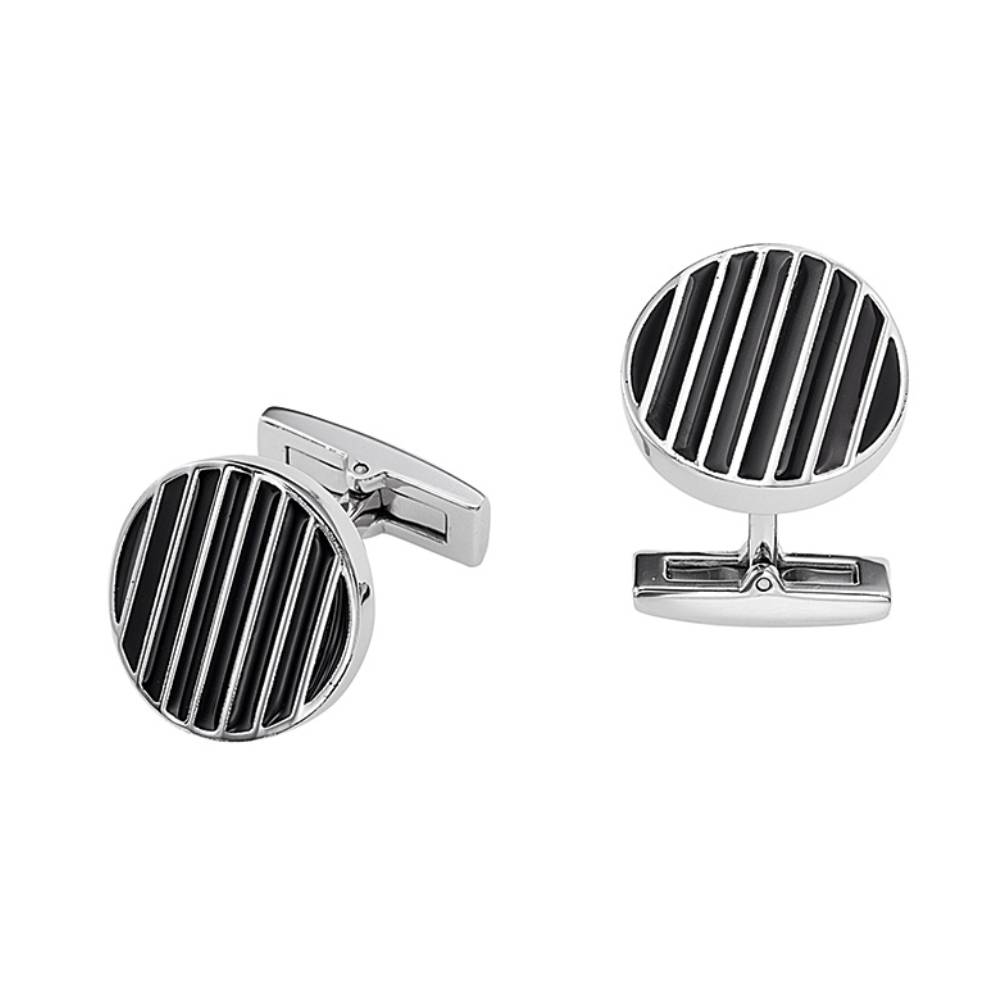 Black and silver cufflinks from Murex - MURCF-0016