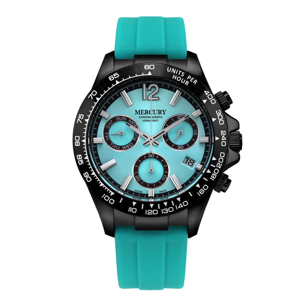 Mercury Men's Quartz Watch with Light Blue Dial - MER-0102