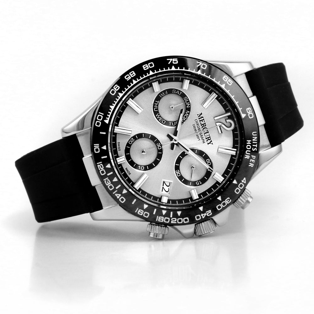 Mercury Men's Watch, Quartz Movement, White Dial - MER-0101