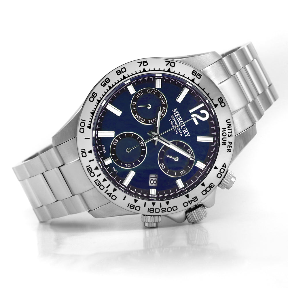 Mercury Men's Quartz Watch with Blue Dial - MER-0103
