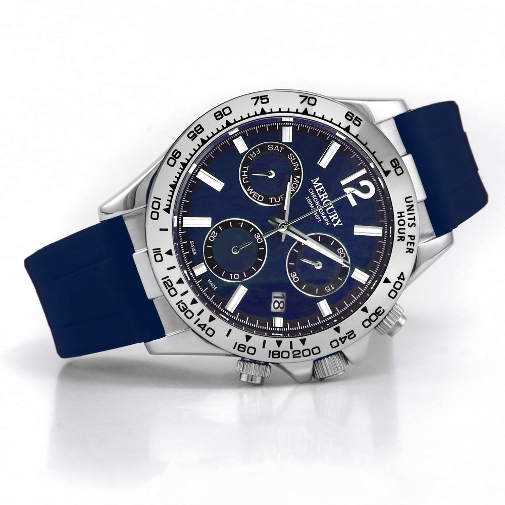 Mercury Men's Quartz Watch with Blue Dial - MER-0100