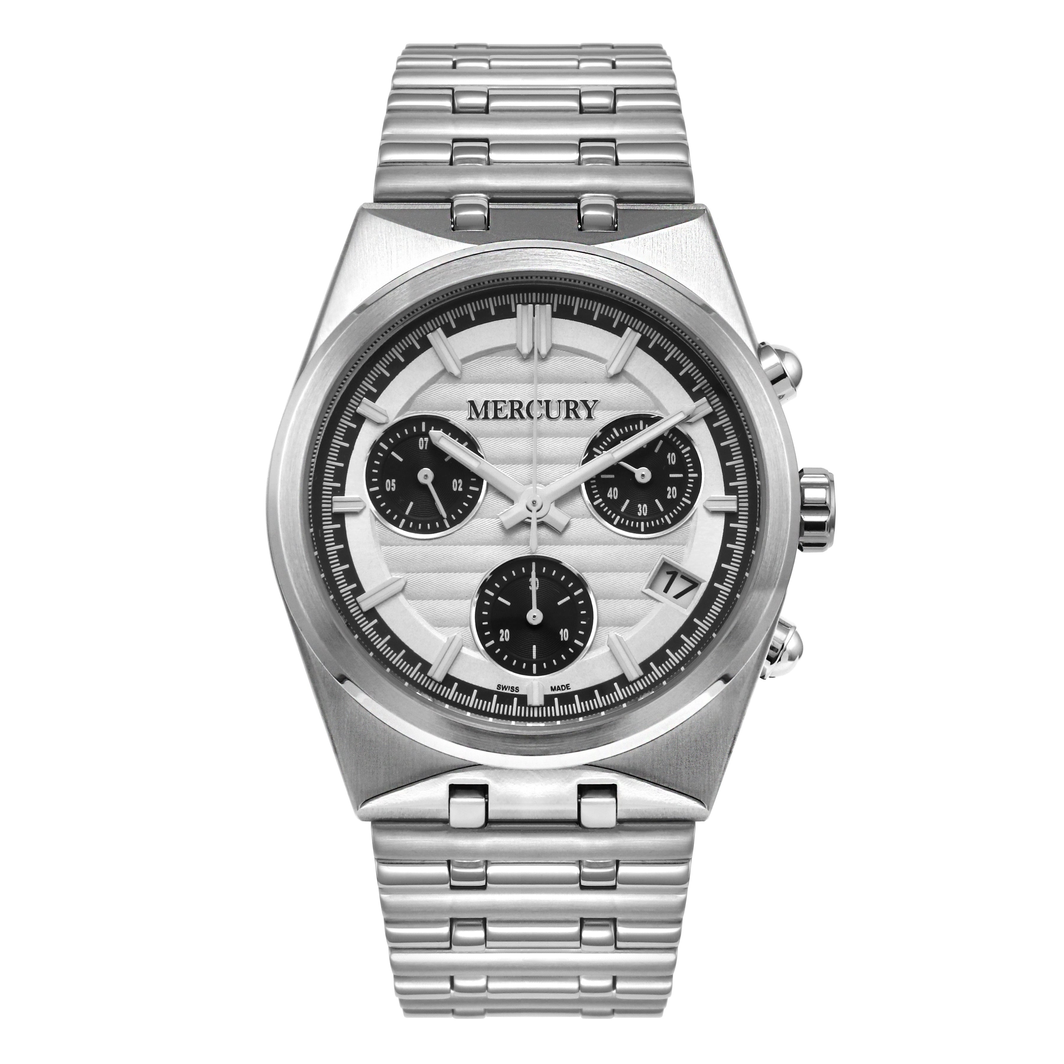 Mercury Men's Quartz Watch with White Dial – MER-0131