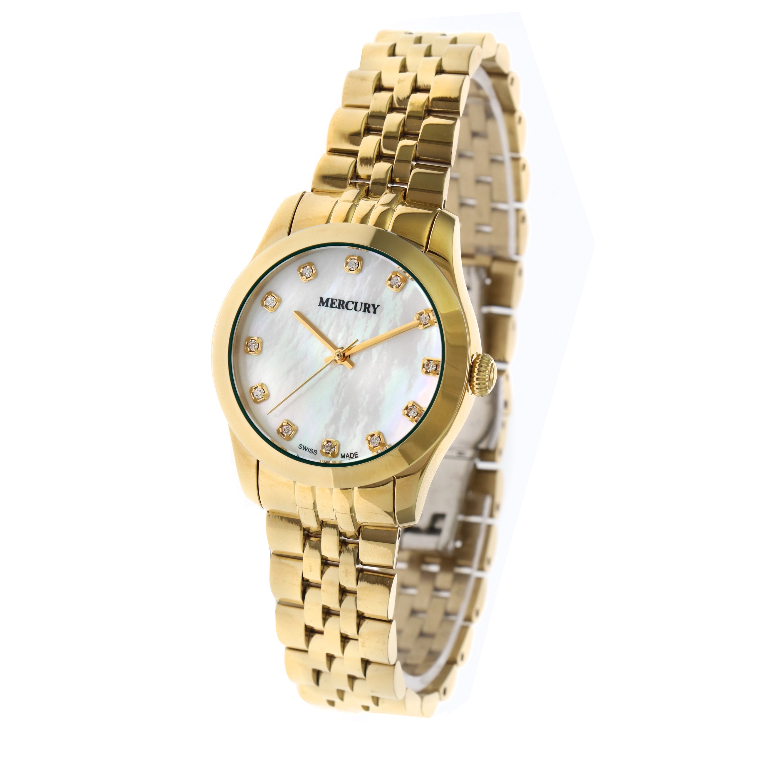 Mercury Women's Swiss Quartz Watch with Pearly White Dial - MER-0022