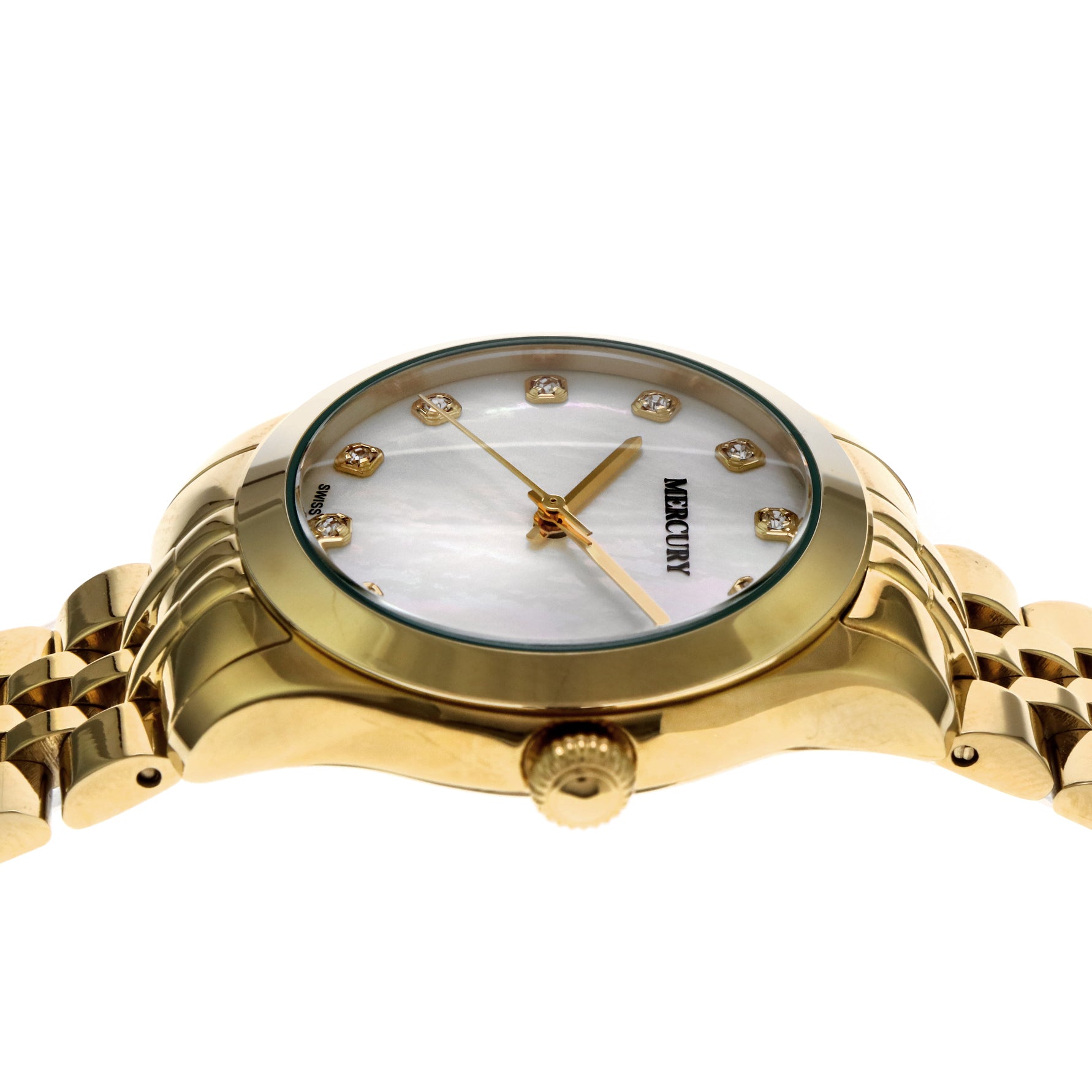 Mercury Women's Swiss Quartz Watch with Pearly White Dial - MER-0022